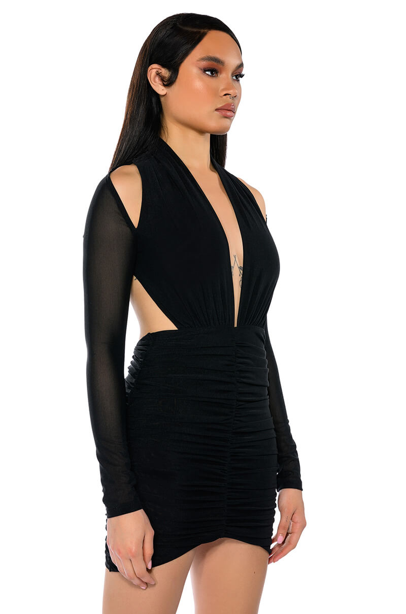 Side View Always For You Ruched Mini Dress