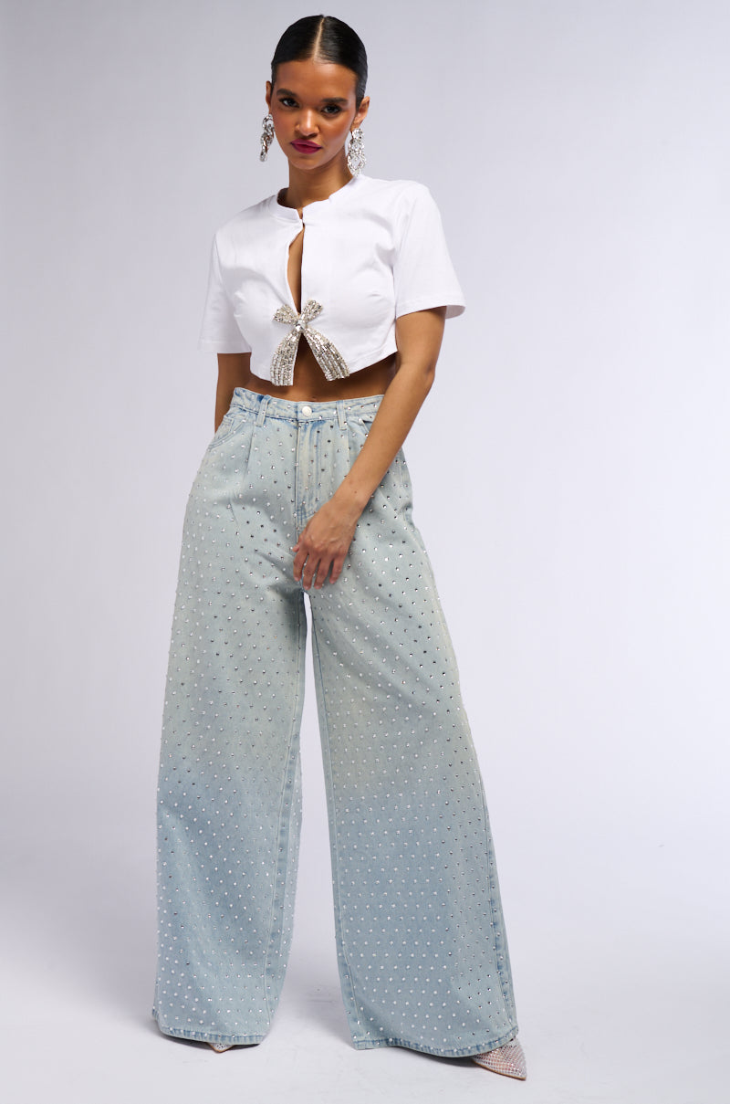 Detail View Always Fresh Embellished T Shirt In White