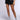 Front View Always In Command Satin Effect Elastic Band Mini Skirt