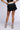 Back View Always In Command Satin Effect Elastic Band Mini Skirt