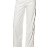 Front View Always On Time Faux Leather Studded Wide Leg Pant In White