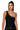 Front View Always On Time One Shoulder Studded Bodysuit In Black