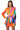 Front View Always Right Belted Mini Dress In Rainbow Multi