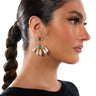 Front View Always Watching Embellished Earrings