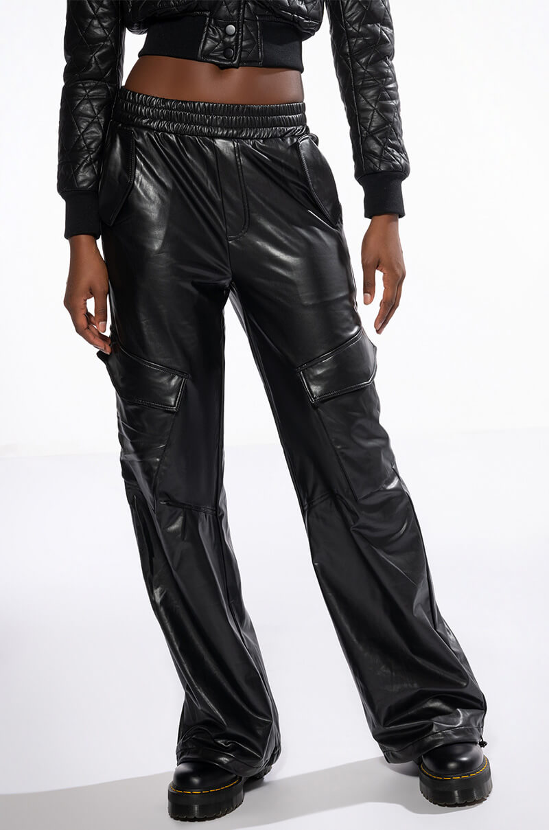 ALWAYS WINNING FAUX LEATHER JOGGER view 0