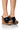 Front View Amanda Slip On Patent Sandal In Black