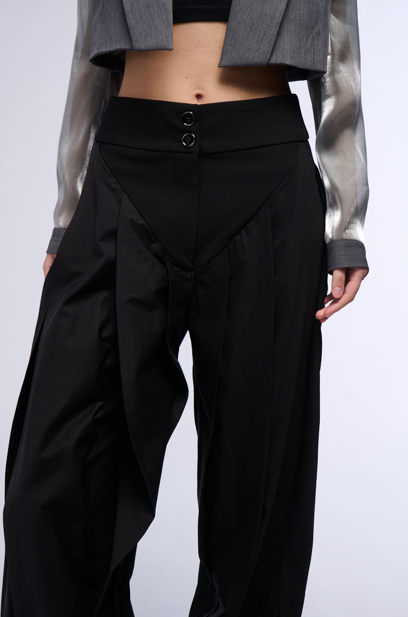 Extra View Amber Wide Leg Pleated Trouser Pant