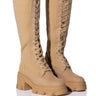 Front View Ambrose Lace Up Boot In Tan