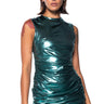 Front View Ambrose Metallic Mini Dress