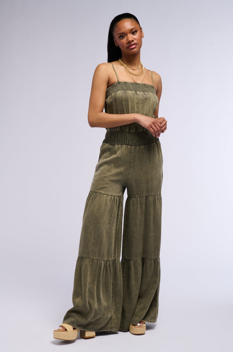 Side View Amiri Washed Wide Leg Jumpsuit