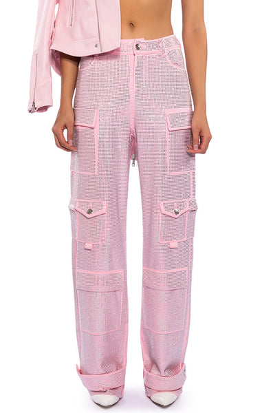 パンツ YEEKYO RHINESTONE CARGO PANTS Amazon.com: Sexy Baggy Sparkly Jeans for Women Wide Leg