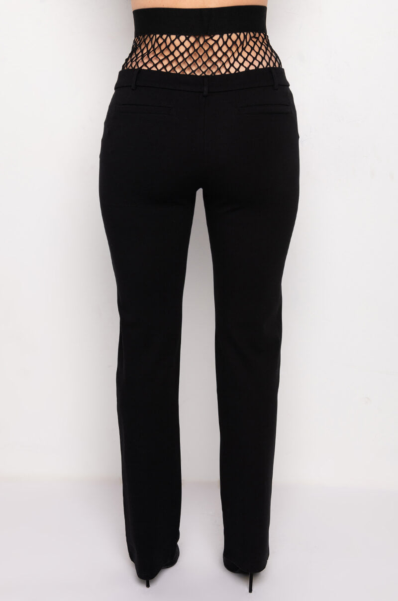 Detail View Ammo X Akira Fishnet Straight Leg Pant