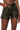 Side View Amy Faux Leather Cargo Shorts In Olive