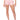 Front View Amy Faux Leather Cargo Shorts In Pink