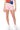 Front View Amy Faux Leather Cargo Shorts In Pink