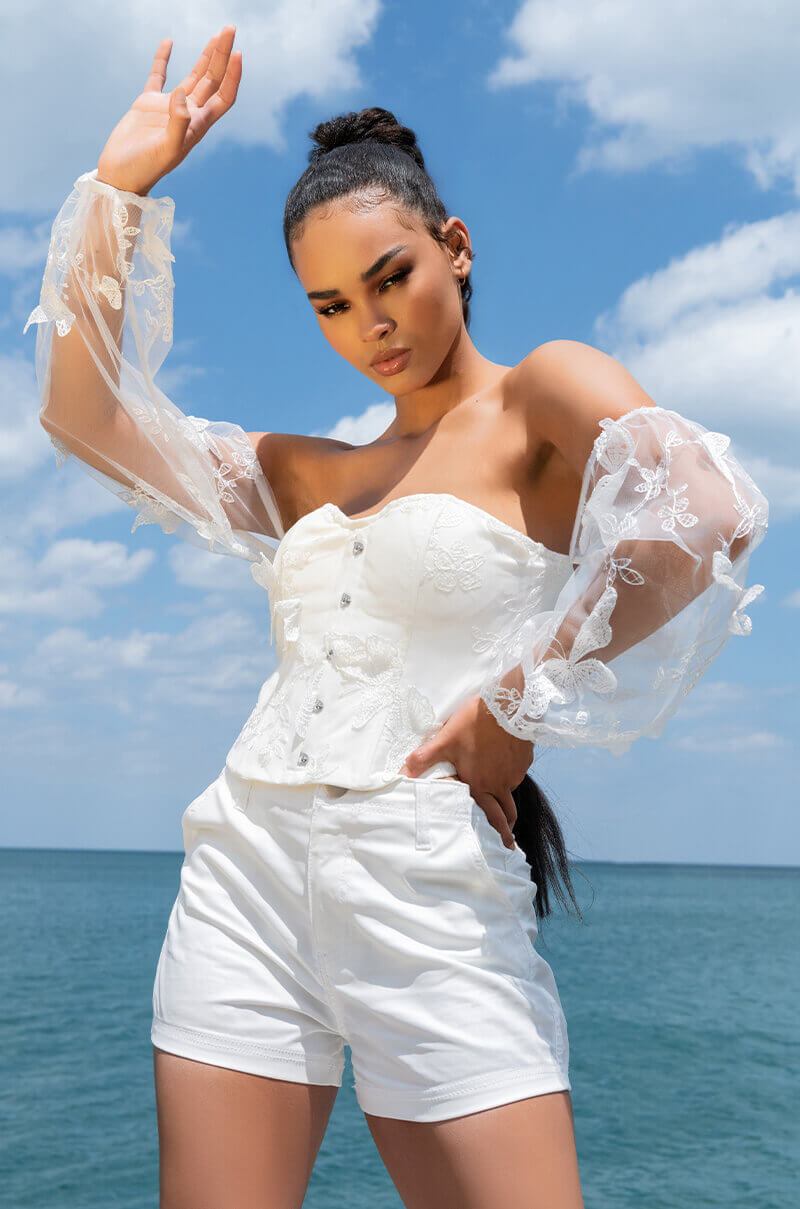 ANGEL BABE OFF THE SHOULDER CORSET BLOUSE view 0