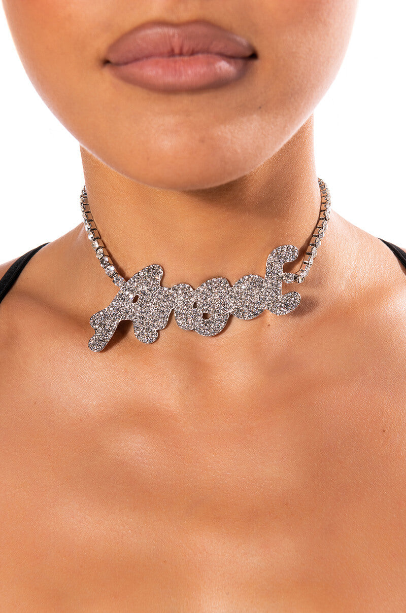 Front View Angel Drip Necklace