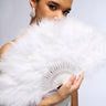 Front View Angelic Feather Fan