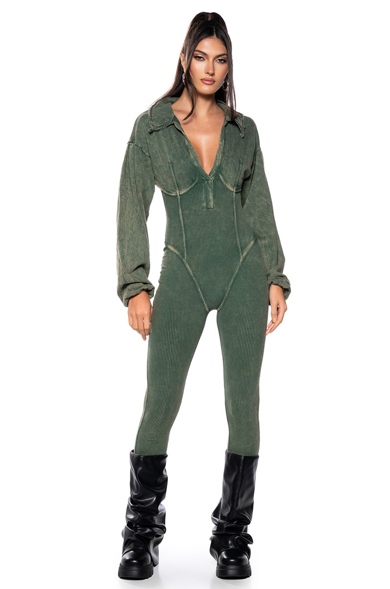 Front View Angelina Seam Detail Jumpsuit