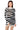 Front View Ani Striped Long Sleeve Mini Dress