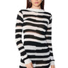 Front View Ani Striped Long Sleeve Mini Dress