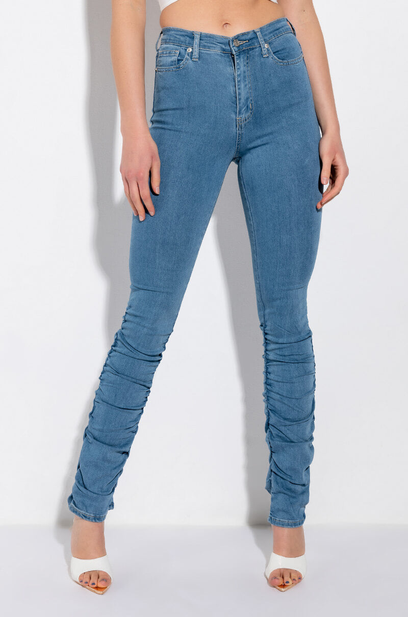 ANITTA STACKED HIGH WAISTED SKINNY JEANS view 0