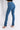 Back View Anitta Stacked High Waisted Skinny Jeans in Medium Blue Denim