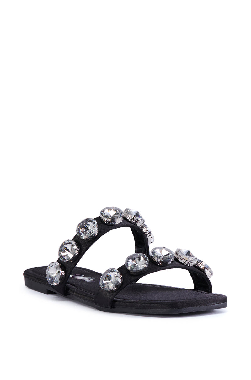 Detail View Annice Black Gem Embellished Sandal 3