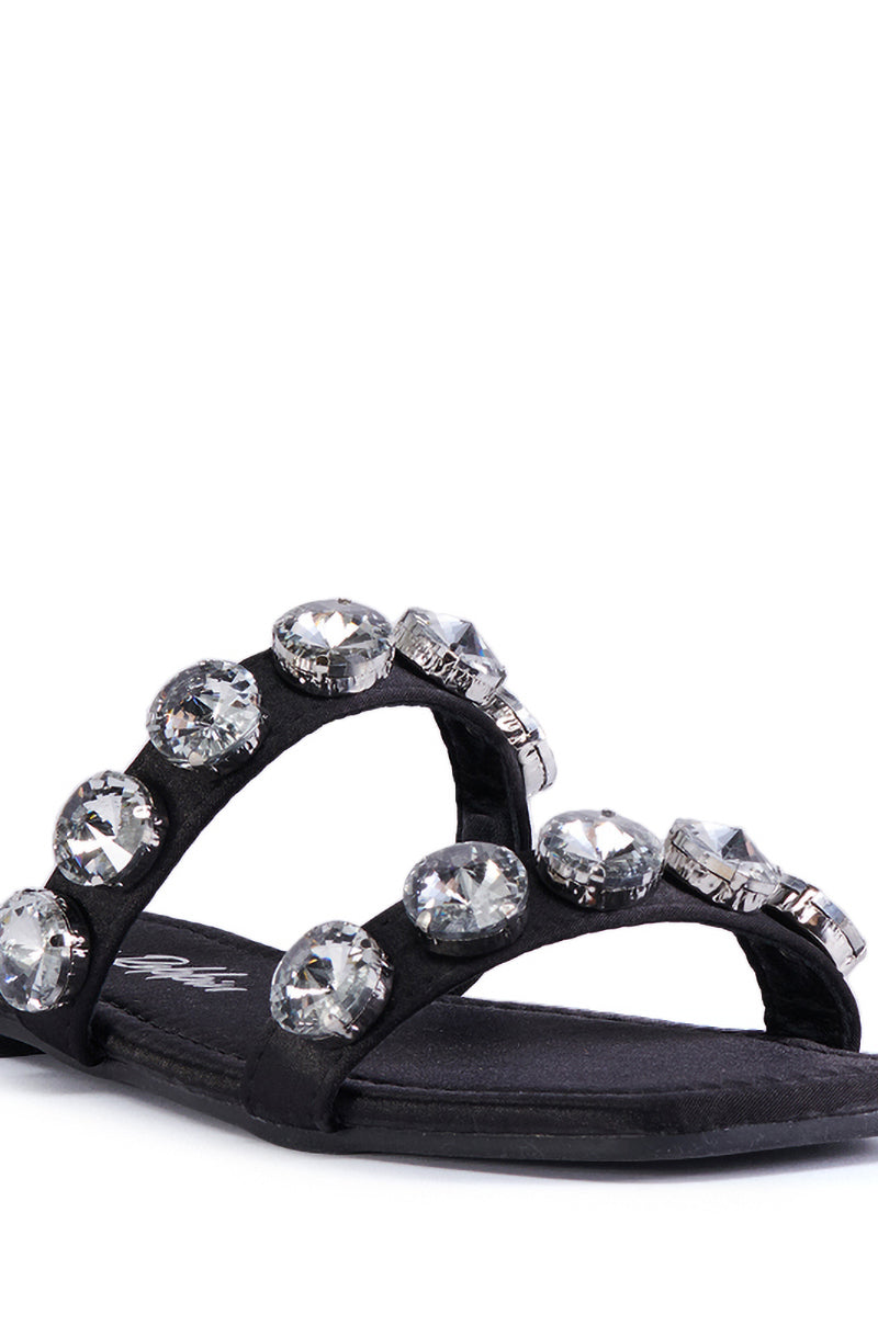 Extra View Annice Black Gem Embellished Sandal 5