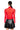 Full View Annika Fringe Detail Long Sleeve Mesh Top In Red