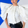 Front View Annika Statement Sleeve Top