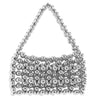 Side View Ansel Silver Beaded Purse