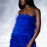 Front View Anything And Everything Feather Mini Dress