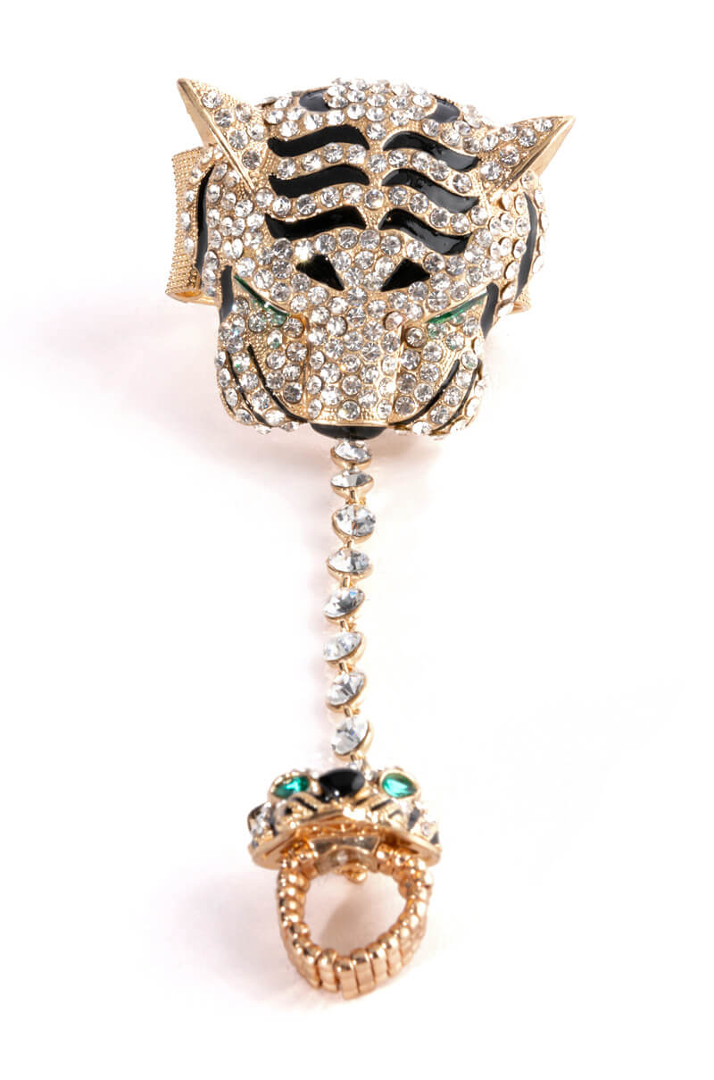 Side View Apex Predator Hand Armor In Gold