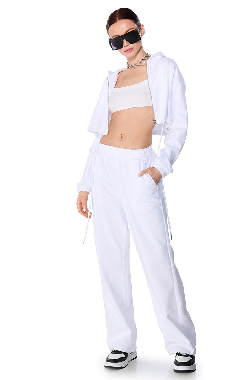 Detail View Ari Drawstring Waist Hoodie