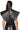 Full View Aria Faux Leather Stud Mock Neck Triangle Blouse