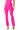 Front View Ariana Flounced Flared Legging In Fuchsia