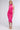 Side View Ariana Ruched Long Sleeve Funnel Neck Midi Dress In Pink