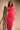 Side View Ariana Ruched Long Sleeve Funnel Neck Midi Dress In Pink