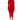 Front View Ariana Ruched Long Sleeve Funnel Neck Midi Dress In Red