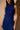 Full View Ariana Ruched Sleeveless Funnel Neck Midi Dress In Blue