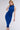 Side View Ariana Ruched Sleeveless Funnel Neck Midi Dress