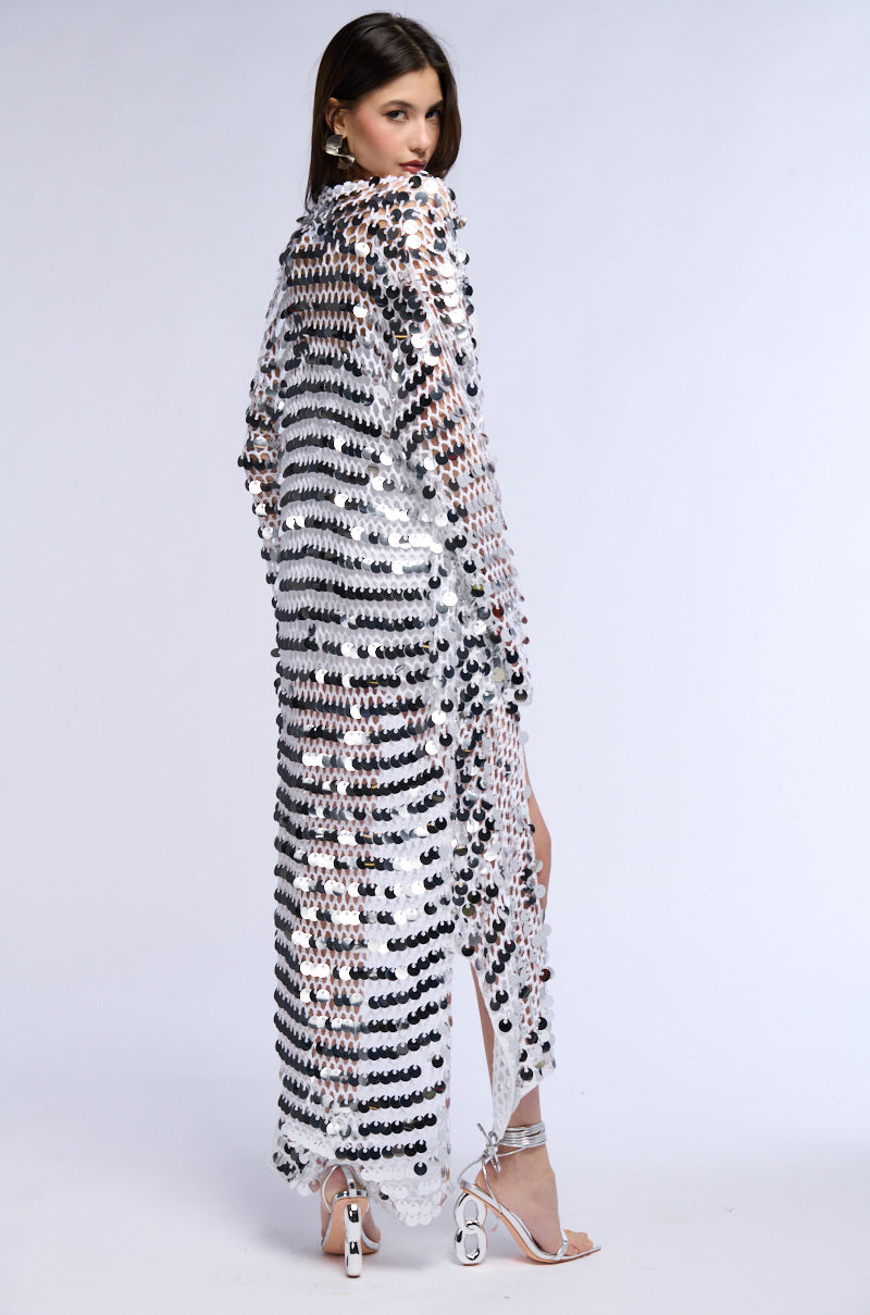 ARIEL SEQUIN KNIT DUSTER view 0