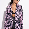 Front View As If Zebra Boyfriend Blazer