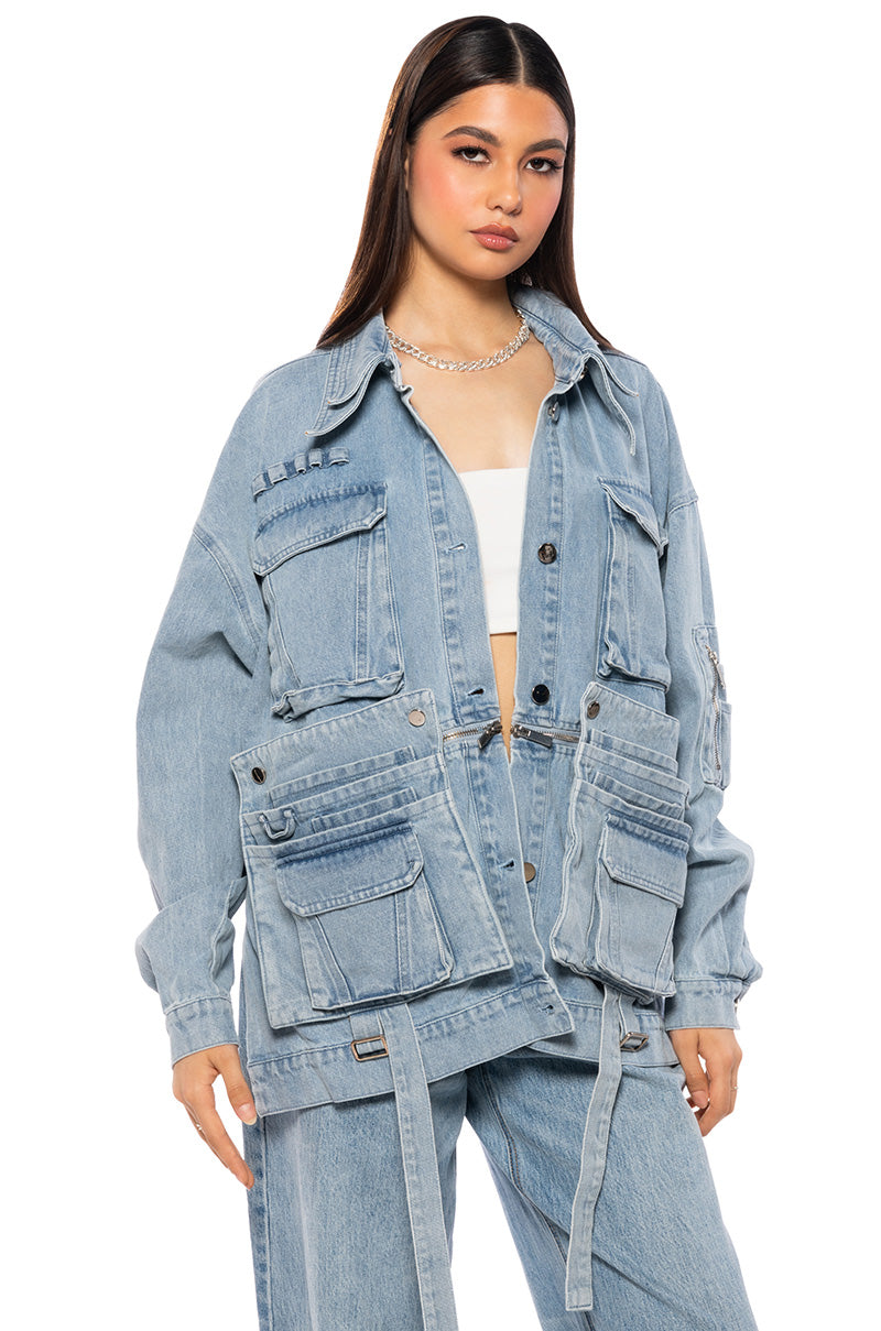 ASAP POCKET HI LO DENIM JACKET view 0