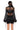 Full View Ashley Satin Rhinestone Mesh Mini Dress