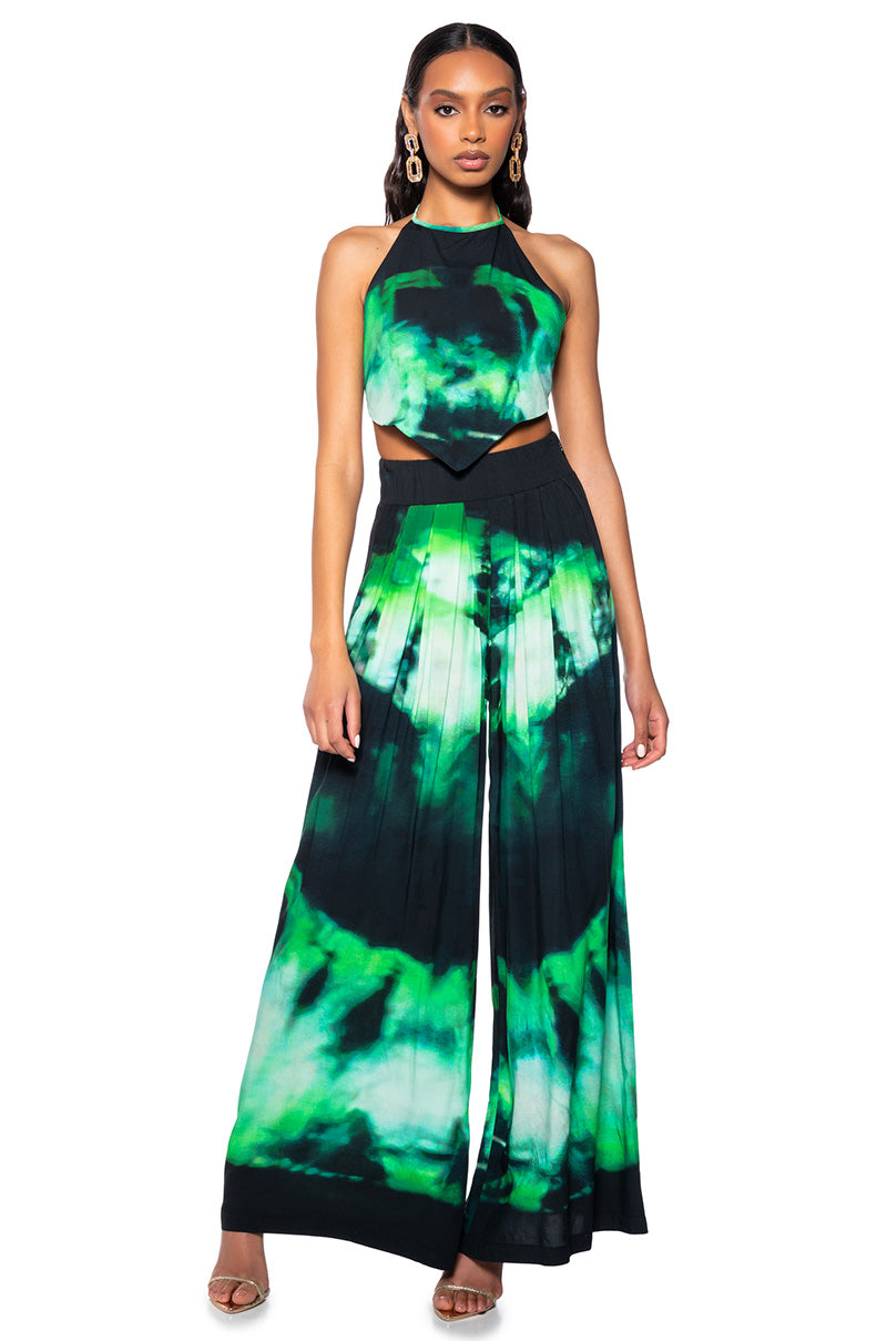 Side View Aster Printed Palazzo Pant 6