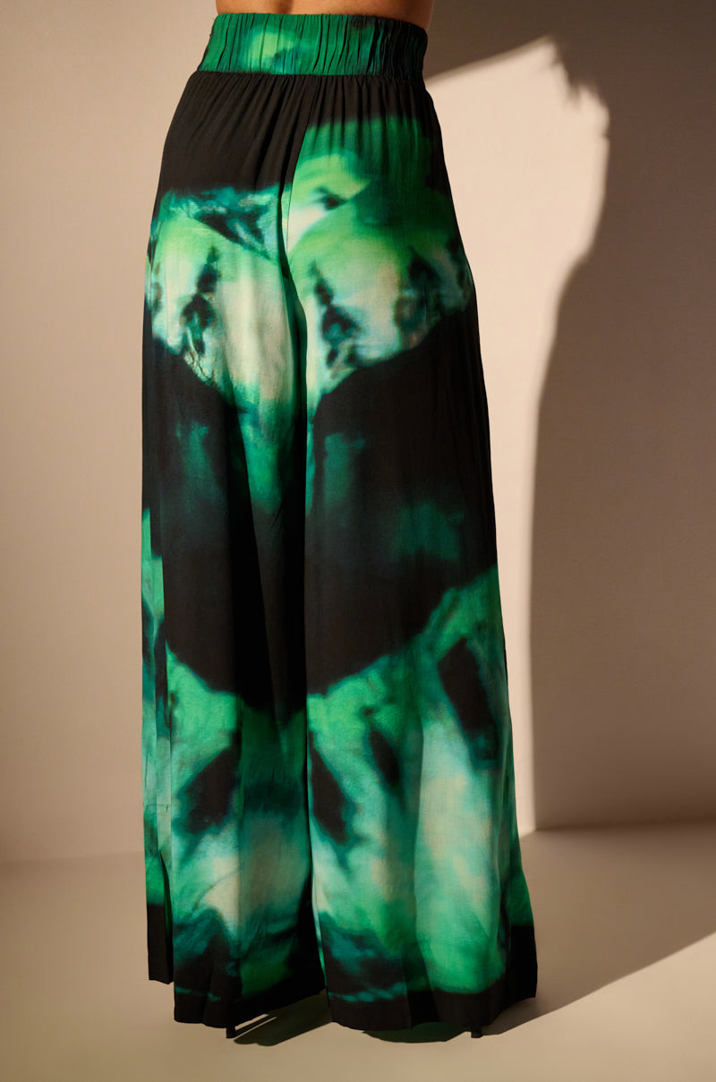 Back View Aster Printed Palazzo Pant 2