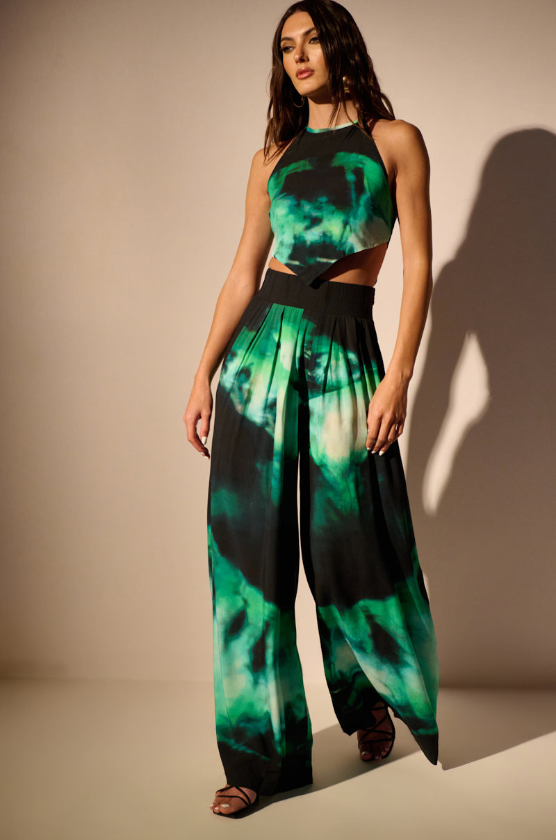 Detail View Aster Printed Palazzo Pant 3