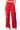 Front View Astra Wide Leg Cargo Pants In Red